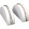 White Leatherette Jewelry Display 6 Pc Set New Bonus